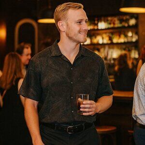 Van Heusen Palm Frond Shirt Neck 16.5